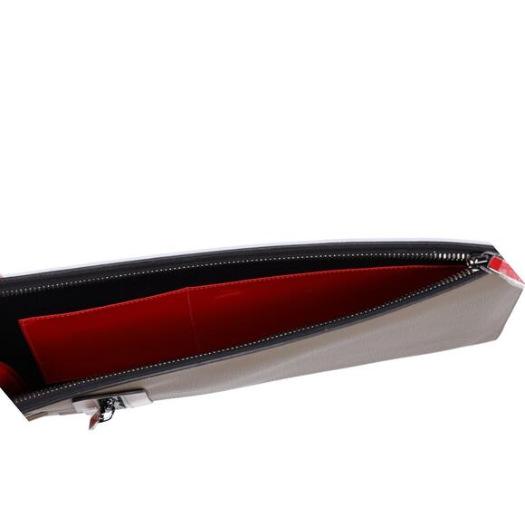 Christian Louboutin Trick Track Large Handbag 1175038 Khaki Leather - Picture 4 of 5